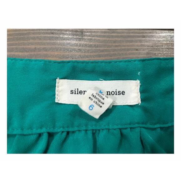 Women's Silence + Noise teal skirt super soft mini size 6 - Picture 4 of 4